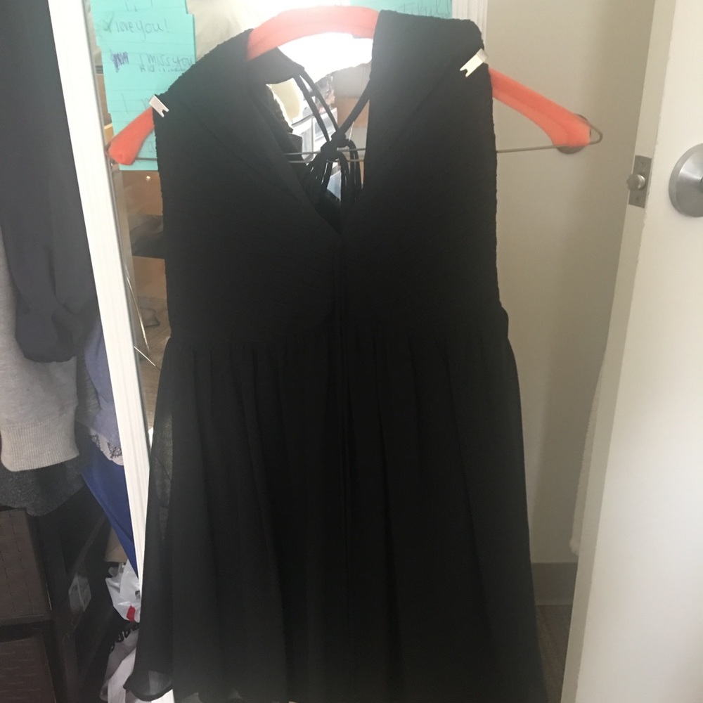 Black backless dress